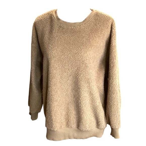 A New Day Teddy Bear Crewneck Pullover, Tan Color - Size XL Cozy Lightweight - Picture 10 of 10